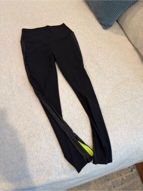 Lanston Sport Black Leggings with Interior Logo